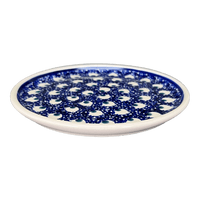 A picture of a Polish Pottery Tiny Round Tray (Night Eyes) | T114T-57 as shown at PolishPotteryOutlet.com/products/tiny-round-tray-night-eyes-t114t-57