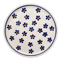 A picture of a Polish Pottery Tiny Round Tray (Petite Floral) | T114T-64 as shown at PolishPotteryOutlet.com/products/tiny-round-tray-petite-floral-t114t-64