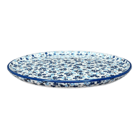 A picture of a Polish Pottery 9" Round Tray (Scattered Blues) | T115S-AS45 as shown at PolishPotteryOutlet.com/products/9-round-tray-scattered-blues-t115s-as45