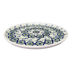Polish Pottery 9" Round Tray (Green Tea Garden) | T115T-14 Additional Image at PolishPotteryOutlet.com