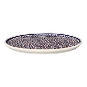 Polish Pottery 9" Round Tray (Chocolate Drop) | T115T-55 Additional Image at PolishPotteryOutlet.com