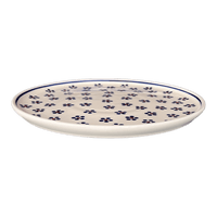 A picture of a Polish Pottery 9" Round Tray (Petite Floral) | T115T-64 as shown at PolishPotteryOutlet.com/products/medium-round-tray-petite-floral-t115t-64