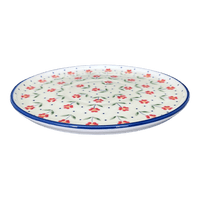 A picture of a Polish Pottery 9" Round Tray (Simply Beautiful) | T115T-AC61 as shown at PolishPotteryOutlet.com/products/9-round-tray-simply-beautiful-t115t-ac61