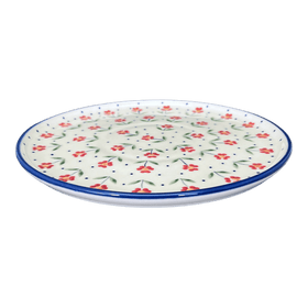 Polish Pottery 9" Round Tray (Simply Beautiful) | T115T-AC61 Additional Image at PolishPotteryOutlet.com