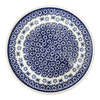 Polish Pottery 9" Round Tray (Butterfly Border) | T115T-P249 at PolishPotteryOutlet.com
