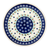 Polish Pottery 9" Round Tray (Starry Wreath) | T115T-PZG at PolishPotteryOutlet.com