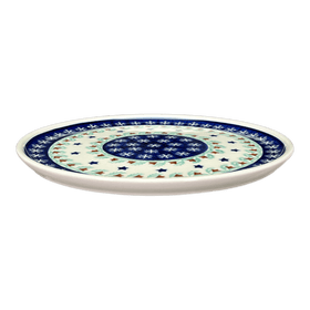 Polish Pottery 9" Round Tray (Starry Wreath) | T115T-PZG Additional Image at PolishPotteryOutlet.com