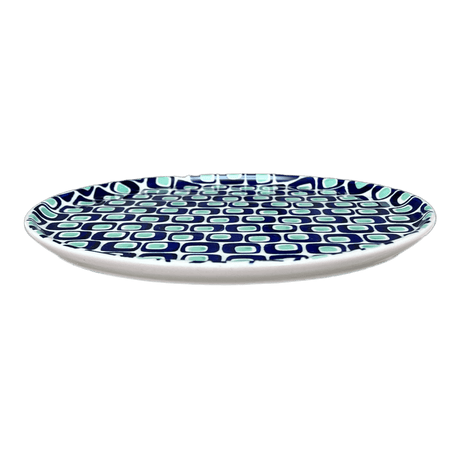 Tray, Round, 9" in "Blue Retro" by Manufaktura | T115U-602A