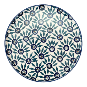 Polish Pottery 9" Round Tray (Peacock Parade) | T115U-AS60 Additional Image at PolishPotteryOutlet.com