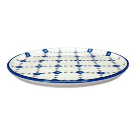 Polish Pottery 9" Round Tray (Diamond Quilt) | T115U-AS67 Additional Image at PolishPotteryOutlet.com