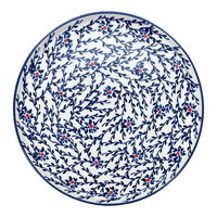 A picture of a Polish Pottery 9" Round Tray (Blue Canopy) | T115U-IS04 as shown at PolishPotteryOutlet.com/products/9-round-tray-blue-canopy-t115u-is04