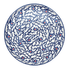 Polish Pottery 9" Round Tray (Blue Canopy) | T115U-IS04 at PolishPotteryOutlet.com