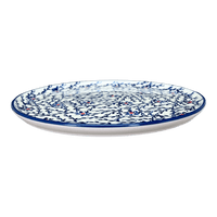 A picture of a Polish Pottery 9" Round Tray (Blue Canopy) | T115U-IS04 as shown at PolishPotteryOutlet.com/products/9-round-tray-blue-canopy-t115u-is04
