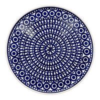 A picture of a Polish Pottery 9.5" Round Tray (Gothic) | T116T-13 as shown at PolishPotteryOutlet.com/products/9-5-round-tray-gothic-t116t-13