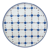 Polish Pottery 9.5" Round Tray (Diamond Quilt) | T116U-AS67 at PolishPotteryOutlet.com