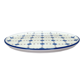 Polish Pottery 9.5" Round Tray (Diamond Quilt) | T116U-AS67 Additional Image at PolishPotteryOutlet.com