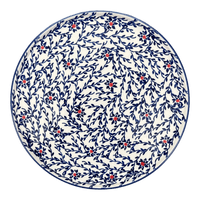 A picture of a Polish Pottery 9.5" Round Tray (Blue Canopy) | T116U-IS04 as shown at PolishPotteryOutlet.com/products/9-5-round-tray-blue-canopy-t116u-is04