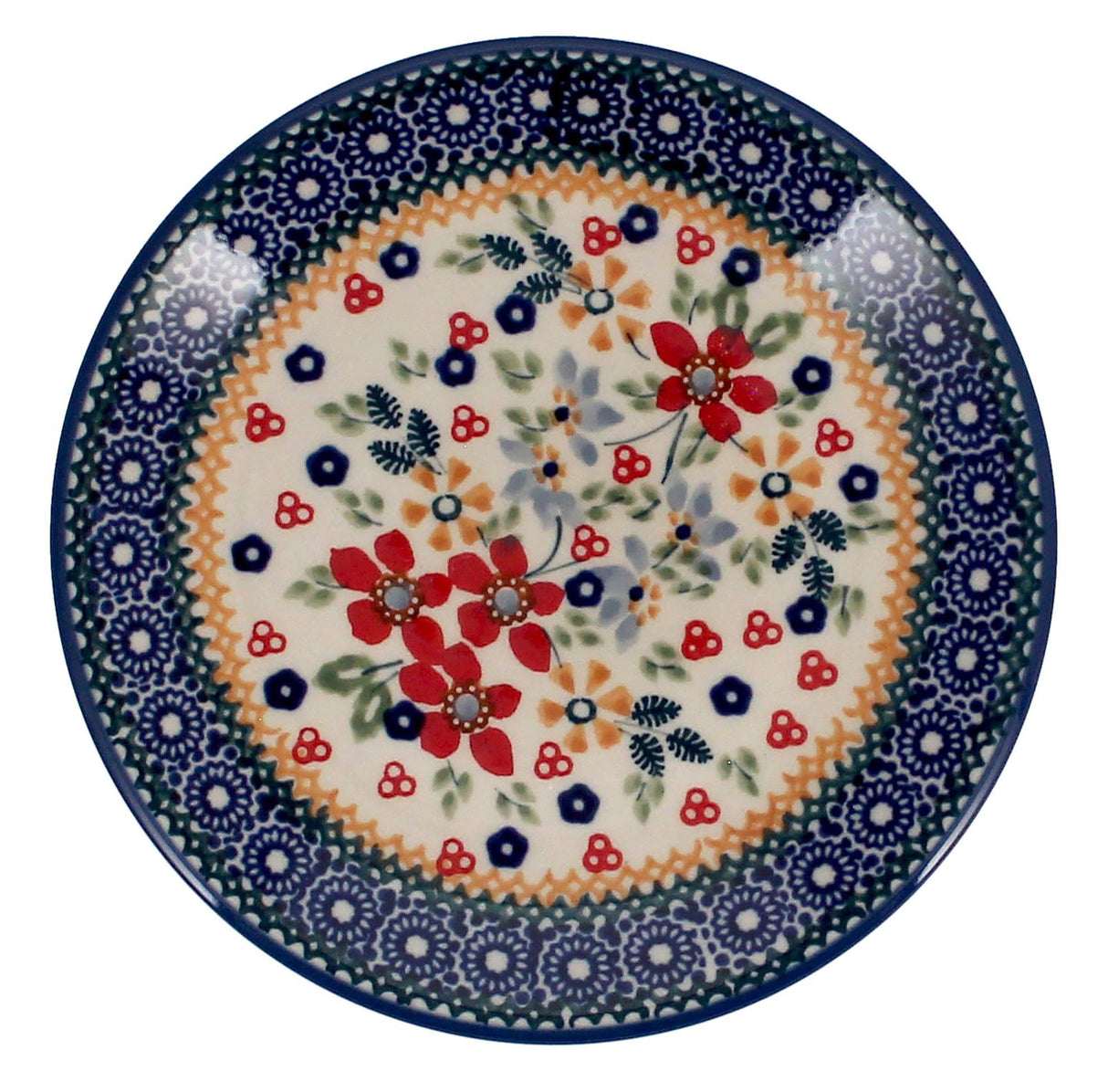 Plate, Round, Dessert, 6.5" in "Ruby Bouquet" by Manufaktura | T130S-DPCS