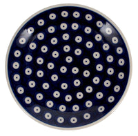 A picture of a Polish Pottery 6.5" Dessert Plate (Dot to Dot) | T130T-70A as shown at PolishPotteryOutlet.com/products/dessert-plate-65-dot-to-dot
