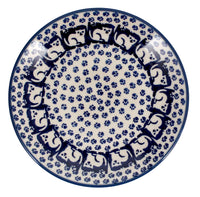 A picture of a Polish Pottery 6.5" Dessert Plate (Kitty Cat Path) | T130T-KOT6 as shown at PolishPotteryOutlet.com/products/dessert-plate-65-kitty-cat-path