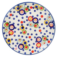 A picture of a Polish Pottery 7.25" Dessert Plate (Bubble Machine) | T131M-AS38 as shown at PolishPotteryOutlet.com/products/725-dessert-plate-bubble-machine