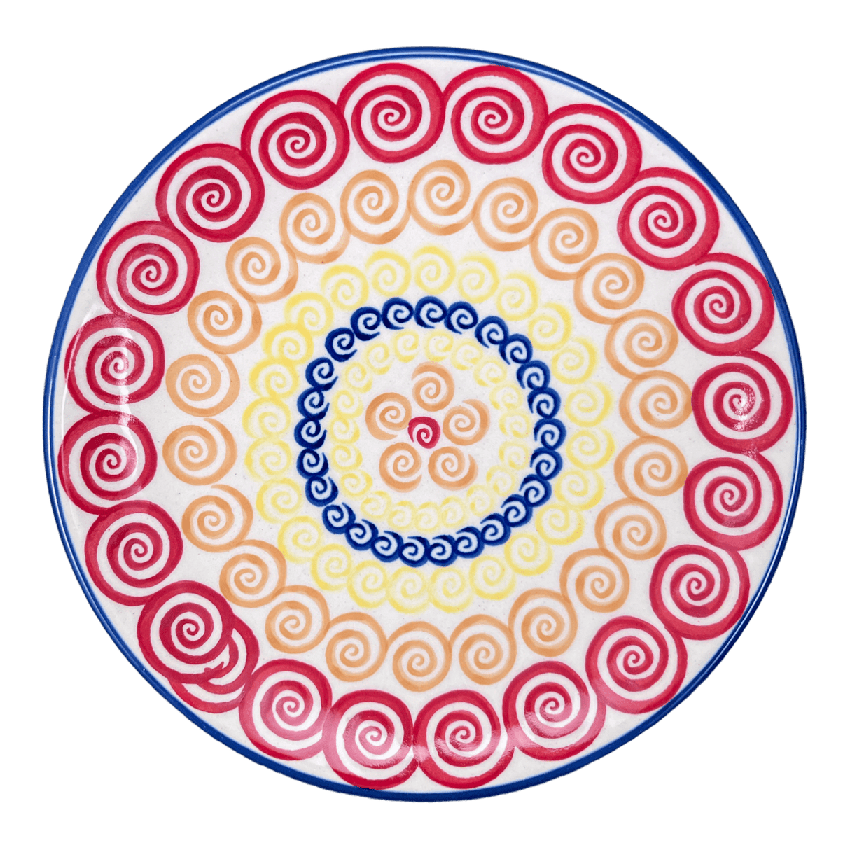 Plate, Round, Dessert, 7.25" in "Psychedelic Swirl" by Manufaktura | T131M-CMZK