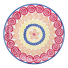 Polish Pottery 7.25" Dessert Plate (Psychedelic Swirl) | T131M-CMZK Additional Image at PolishPotteryOutlet.com