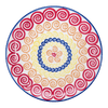 Polish Pottery 7.25" Dessert Plate (Psychedelic Swirl) | T131M-CMZK at PolishPotteryOutlet.com