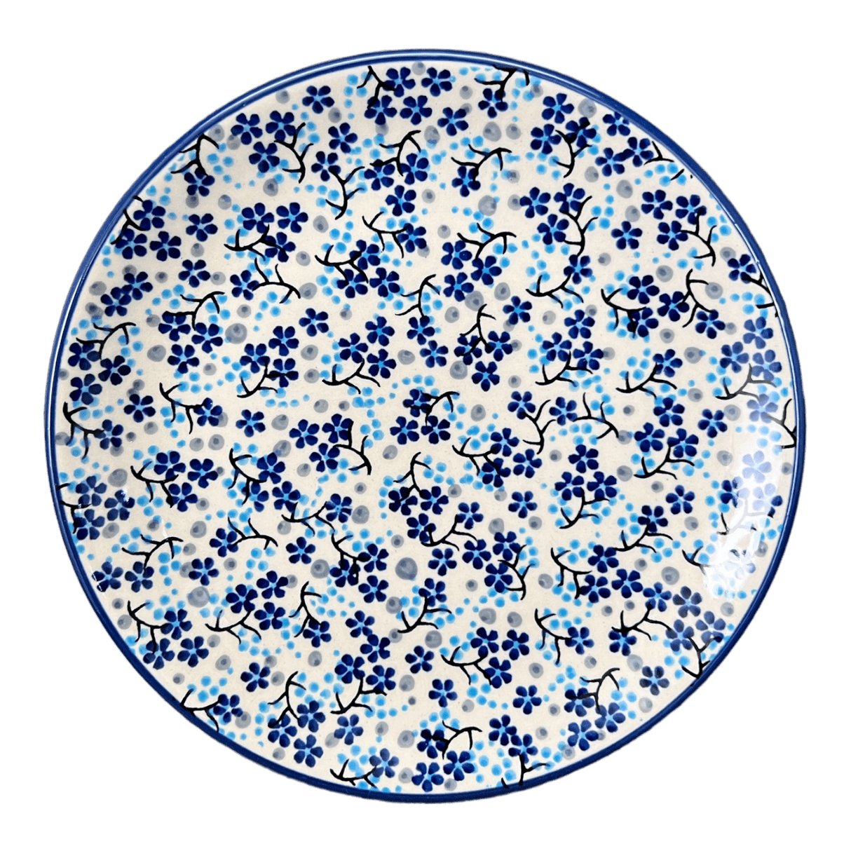 Plate, Round, Dessert, 7.25" in "Scattered Blues" by Manufaktura | T131S-AS45