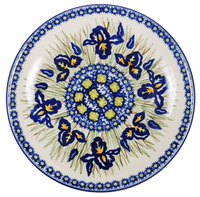 A picture of a Polish Pottery 7.25" Dessert Plate (Iris) | T131S-BAM as shown at PolishPotteryOutlet.com/products/725-dessert-plate-iris