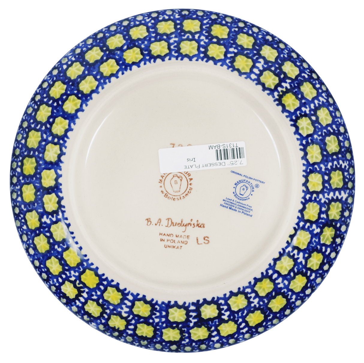 Plate, Round, Dessert, 7.25" in "Iris" by Manufaktura | T131S-BAM