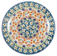 A picture of a Polish Pottery 7.25" Dessert Plate (Irish Spring) | T131S-BIKW as shown at PolishPotteryOutlet.com/products/725-dessert-plate-irish-spring