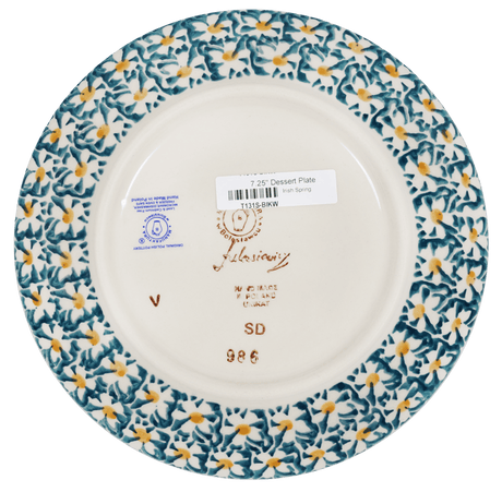 Plate, Round, Dessert, 7.25" in "Irish Spring" by Manufaktura | T131S-BIKW