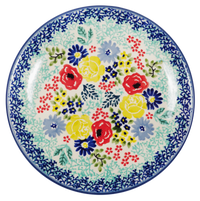 A picture of a Polish Pottery 7.25" Dessert Plate (Garden Party) | T131S-BUK1 as shown at PolishPotteryOutlet.com/products/7-25-dessert-plate-garden-party