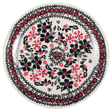 Plate, Round, Dessert, 7.25" in "Duet in Black & Red" by Manufaktura | T131S-DPCC