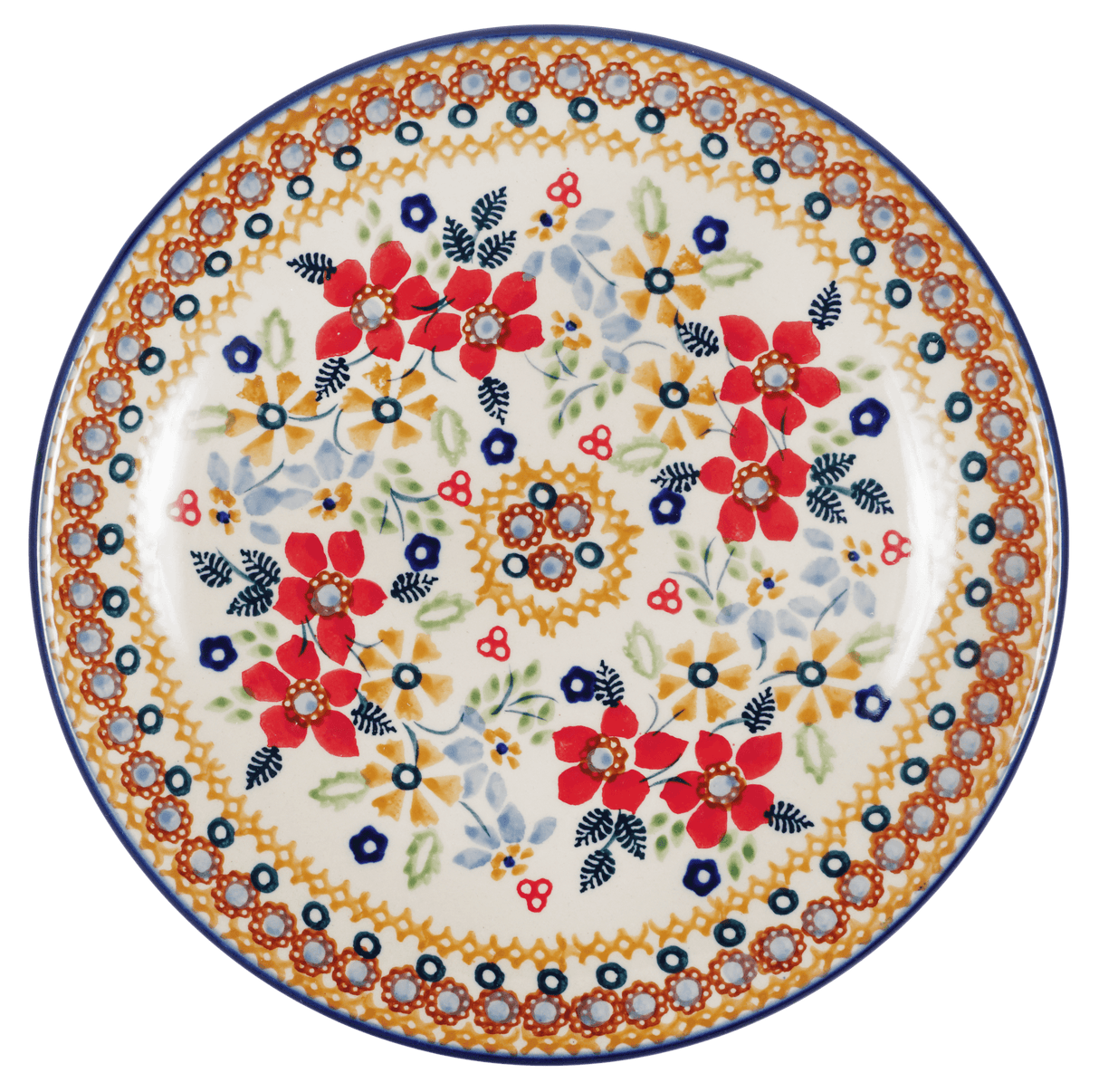 Plate, Round, Dessert, 7.25" in "Ruby Duet" by Manufaktura | T131S-DPLC