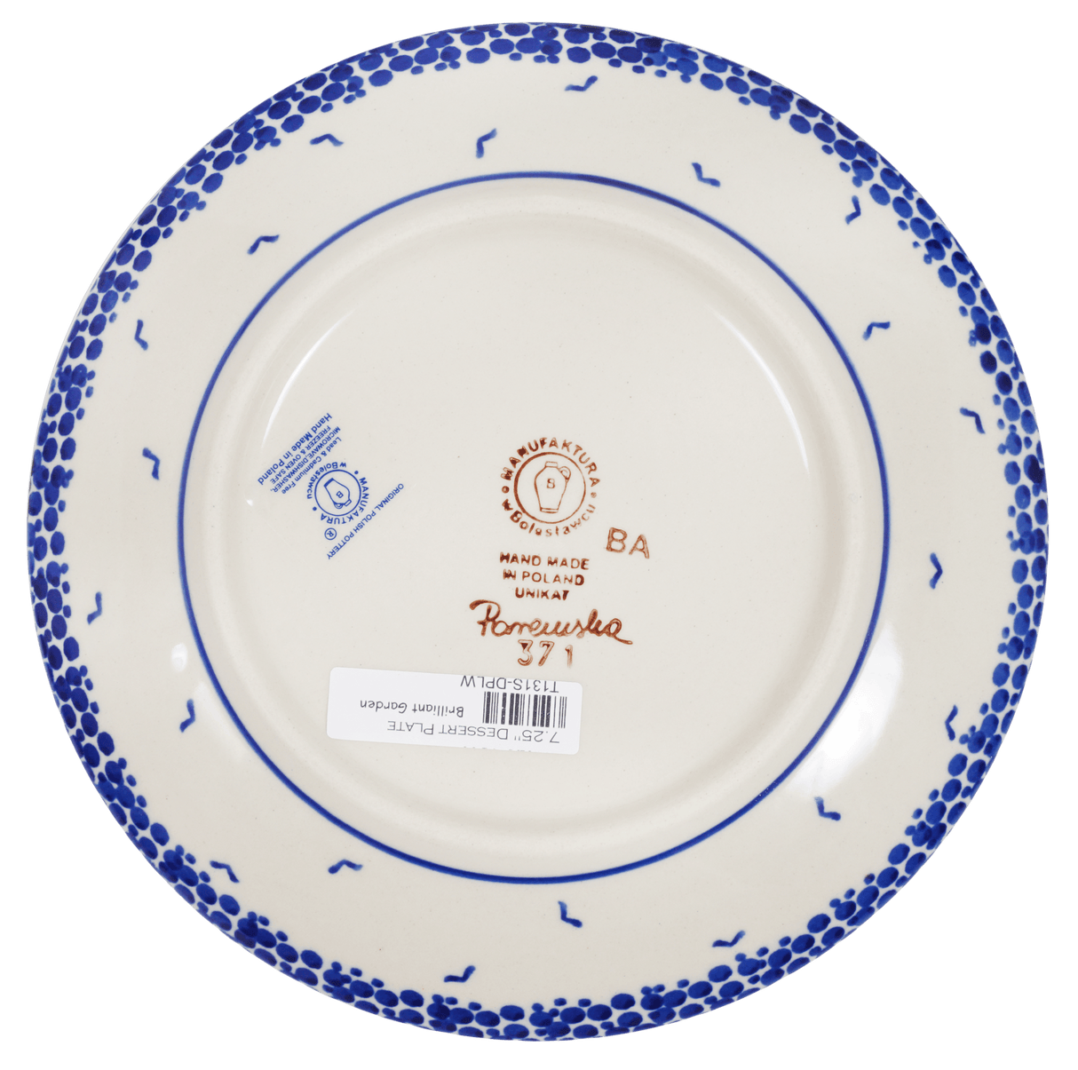 Plate, Round, Dessert, 7.25" in "Brilliant Garden" by Manufaktura | T131S-DPLW