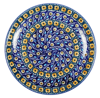 A picture of a Polish Pottery 7.25" Dessert Plate (Olive Orchard) | T131S-DZ as shown at PolishPotteryOutlet.com/products/7-25-dessert-plate-olive-orchard