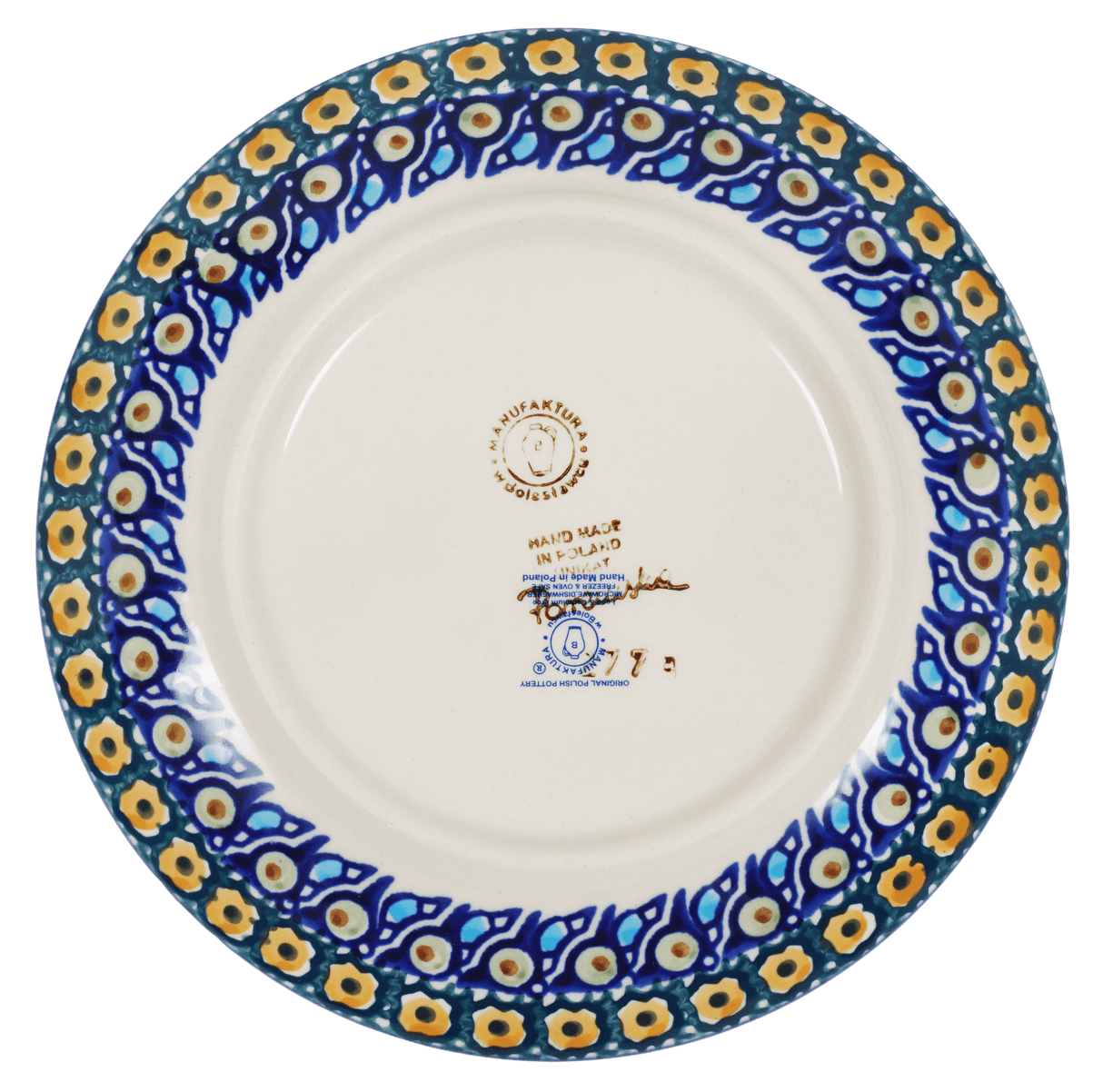 Plate, Round, Dessert, 7.25" in "Olive Orchard" by Manufaktura | T131S-DZ