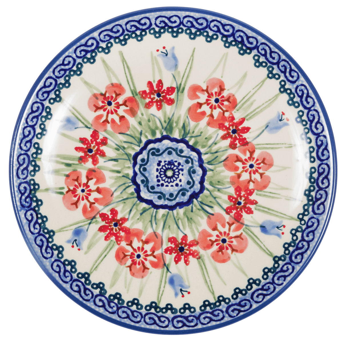 Plate, Round, Dessert, 7.25" in "Lily in the Grass" by Manufaktura | T131S-EO33