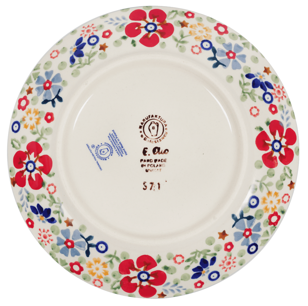 Plate, Round, Dessert, 7.25" in "Full Bloom" by Manufaktura | T131S-EO34