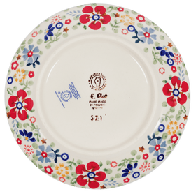Polish Pottery 7.25" Dessert Plate (Full Bloom) | T131S-EO34 Additional Image at PolishPotteryOutlet.com