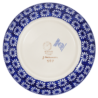 A picture of a Polish Pottery 7.25" Dessert Plate (Sun-Kissed Garden) | T131S-GM15 as shown at PolishPotteryOutlet.com/products/7-25-dessert-plate-sun-kissed-garden