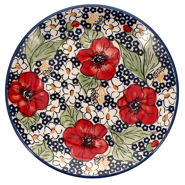 Plate, Round, Dessert, 7.25" in "Poppies & Posies" by Manufaktura | T131S-IM02