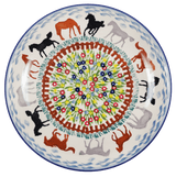 Plate, Round, Dessert, 7.25" in "Wild Horses" by Manufaktura | T131S-INK1
