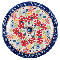 A picture of a Polish Pottery 7.25" Dessert Plate (Brilliant Bouquet) | T131S-J113 as shown at PolishPotteryOutlet.com/products/7-25-dessert-plate-brilliant-bouquet