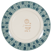A picture of a Polish Pottery 7.25" Dessert Plate (Bold Blue Blossoms) | T131S-JS48 as shown at PolishPotteryOutlet.com/products/725-dessert-plate-bold-blue-blossoms