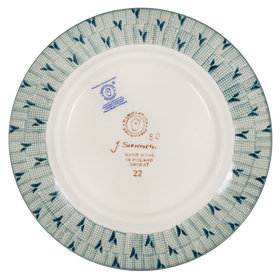Polish Pottery 7.25" Dessert Plate (Baby Blue Blossoms) | T131S-JS49 Additional Image at PolishPotteryOutlet.com
