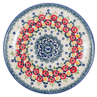 A picture of a Polish Pottery 7.25" Dessert Plate (Field of Dreams) | T131S-JZ24 as shown at PolishPotteryOutlet.com/products/7-25-dessert-plate-field-of-dreams