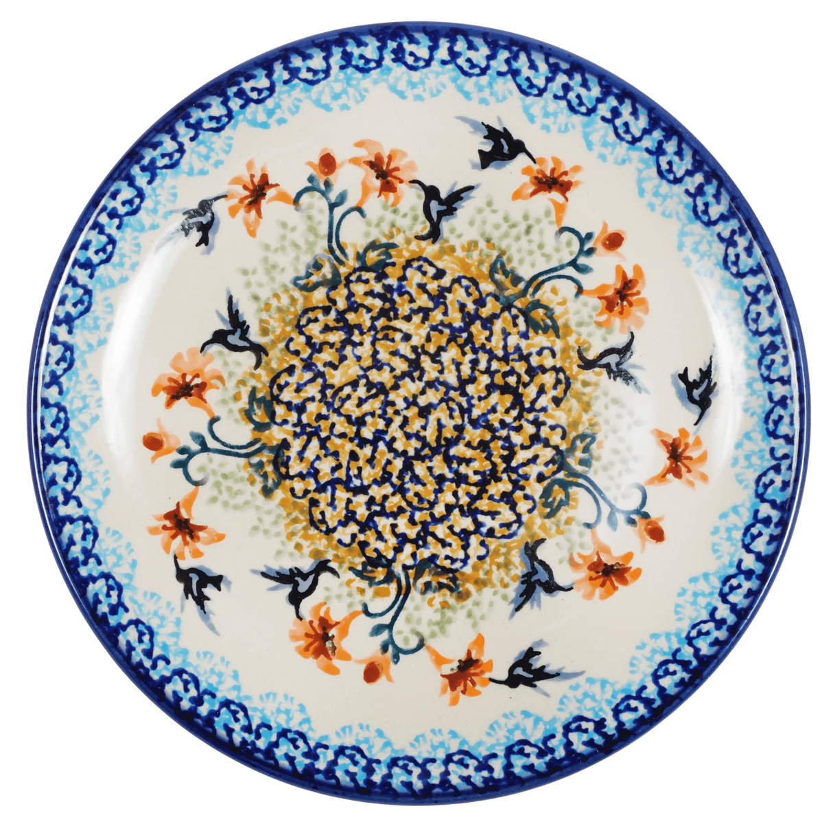 Plate, Round, Dessert, 7.25" in "Hummingbird Harvest" by Manufaktura | T131S-JZ35